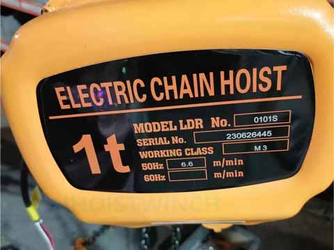 1 ton Electrci Chain Hoist To Egypt